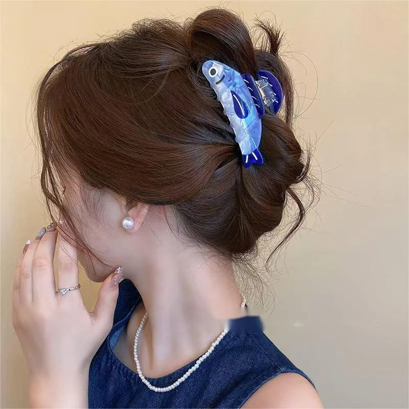 ヘアクリップ バンスクリップ レディース 女性 魚 イワシ 商品画像2