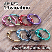 ボディピアス 2個セット キャプティブビーズリング ボールキャッチ ノーズリング ステンレス アクセサリー 耳たぶ 耳軟骨 眉 鼻 レディース メンズ ユニセックス 男女兼用 サークル 円形 おしゃれ プレゼント ギフト カラバリ豊富 男性 女性