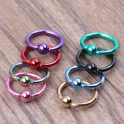 ボディピアス 2個セット キャプティブビーズリング ボールキャッチ ノーズリング ステンレス アクセサリー 耳たぶ 耳軟骨 眉 鼻 レディース メンズ ユニセックス 男女兼用 サークル 円形 おしゃれ プレゼント ギフト カラバリ豊富 男性 女性
