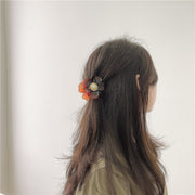 ヘアクリップ バンスクリップ レディース ヘアアクセサリー フラワー フェイクパール 髪留め 髪飾り まとめ髪 ヘアアレンジ 花型 挟む 簡単 女性 婦人 ロングヘア セミロング 外出 お出掛け 普段使い デイリー ヘア飾り
