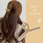 ヘアクリップ バンスクリップ ヘアアクセサリー レディース 女性用 チェーン風 おしゃれ かわいい きれいめ 髪飾り 髪留め まとめ髪 ヘアアレンジ お出かけ 普段使い オフィス 通勤 フェミニン エレガント 大人上品 簡単 婦人用