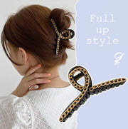 ヘアクリップ バンスクリップ ヘアアクセサリー レディース 女性用 チェーン風 おしゃれ かわいい きれいめ 髪飾り 髪留め まとめ髪 ヘアアレンジ お出かけ 普段使い オフィス 通勤 フェミニン エレガント 大人上品 簡単 婦人用