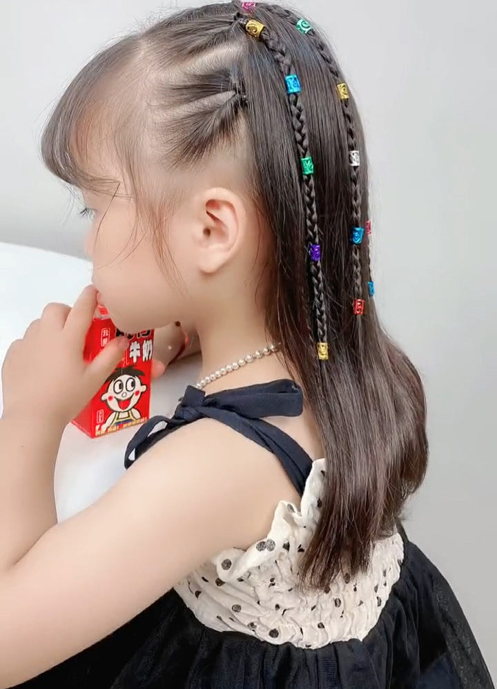 ヘアリング ブレイズビーズ 100個セット キッズ 子供 ヘアアクセサリー 商品画像2