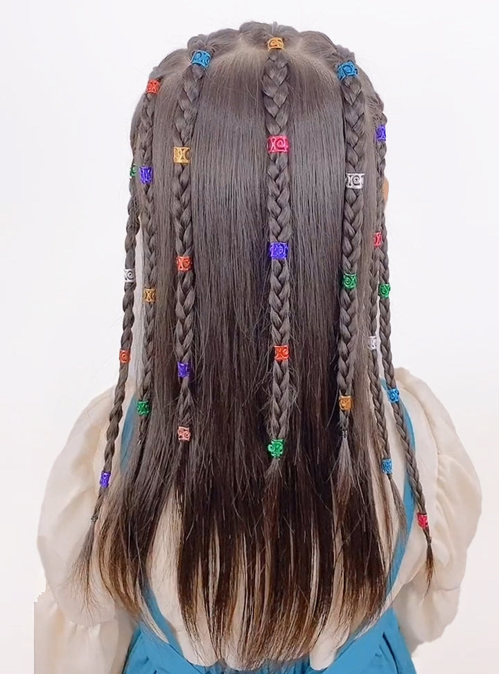 ヘアリング ブレイズビーズ 100個セット キッズ 子供 ヘアアクセサリー 商品画像4