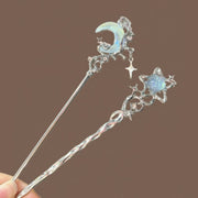 かんざし 簪 一本挿し 女性 ヘアアクセサリー 髪飾り 髪留め 和装 着物 浴衣 月 星 スター ムーン ラインストーン ビジュー