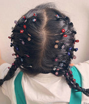 ヘアクリップ ミニバンスクリップ 12個セット キッズ 子ども 女の子 ジュニア ヘアアクセサリー 髪飾り 重ね付け フラワー 花 ラインストーン キラキラ 華やか かわいい 華奢 おしゃれ ヘアアレンジ まとめ髪 ファッション小物