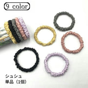 シュシュ 単品 1個 ヘアゴム 髪留め レディース 女性用 ヘアアクセサリー シルク調 光沢 上品 エレガント 細め 髪ゴム まとめ髪 髪飾り ヘアアレンジ おしゃれ かわいい