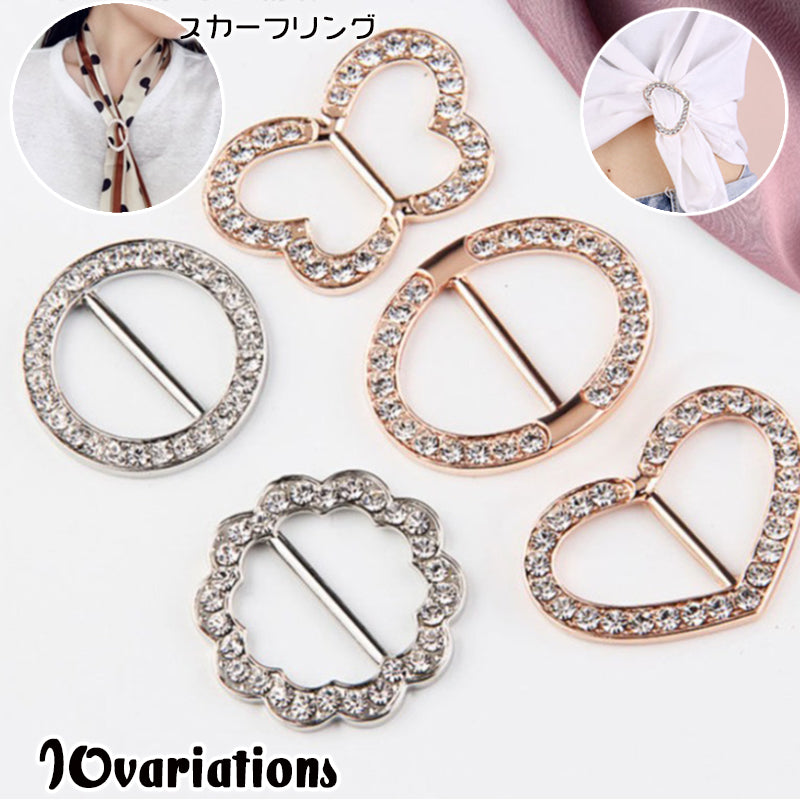 スカーフリング バックル型 スカーフクリップ レディース アクセサリー スカーフ留め 商品画像