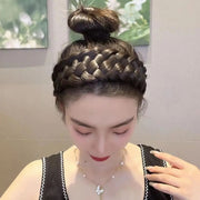 カチューシャ レディース 幅広 ヘアアクセサリー 髪飾り 三つ編み 五つ編み 編み込み ツイスト つけ毛 ウィッグ エクステ 自然 ヘアアレンジ フェイク ブラウン ブラック
