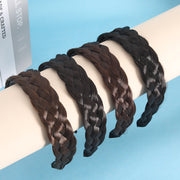 カチューシャ レディース 幅広 ヘアアクセサリー 髪飾り 三つ編み 五つ編み 編み込み ツイスト つけ毛 ウィッグ エクステ 自然 ヘアアレンジ フェイク ブラウン ブラック