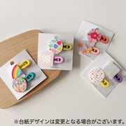 ヘアクリップ 2個セット ヘアアクセサリー 子供用 キッズ ベビー 女の子 ウサギ フラワー カラフル ポップ 髪留め ヘアアレンジ ファッション小物