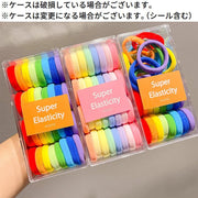 ヘアゴム リングゴム パイルゴム 32本セット 子供 キッズ ヘアアクセサリー 髪留め まとめ髪 ポニーテール 収納ケース付き