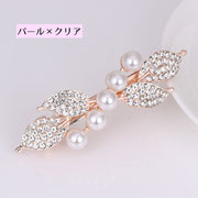 バレッタ ヘアアクセサリー レディース 女性 婦人用 フェイクパール ラインストーン フラワー キラキラ 華やか 大きめ まとめ髪 ヘアアレンジ 髪留め ヘアクリップ おしゃれ 豪華 上品 アクセント