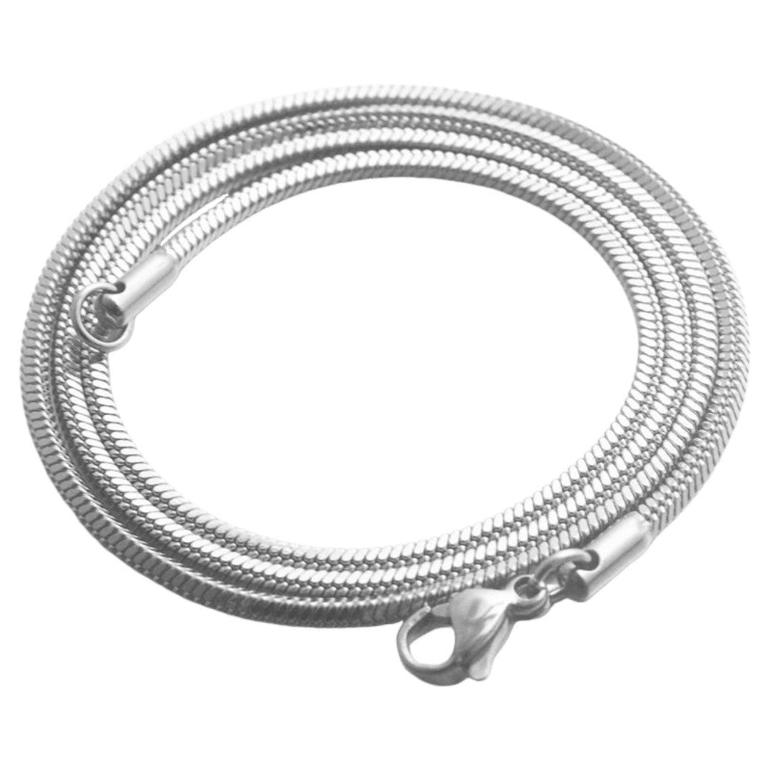 チェーンネックレス スネークチェーン メンズ レディース ユニセックス アクセサリー シルバーカラー 40cm 45cm 50cm シンプル おしゃれ 男性用 女性用