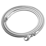 チェーンネックレス スネークチェーン メンズ レディース ユニセックス アクセサリー シルバーカラー 40cm 45cm 50cm シンプル おしゃれ 男性用 女性用