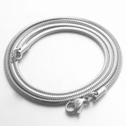チェーンネックレス スネークチェーン メンズ レディース ユニセックス アクセサリー シルバーカラー 40cm 45cm 50cm シンプル おしゃれ 男性用 女性用