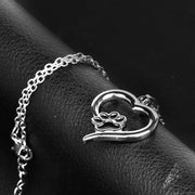 ペンダント ネックレス レディース アクセサリー ハート 足あと シルバーカラー ゴールドカラー かわいい シンプル