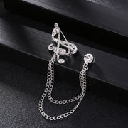 ラペルピン ピンブローチ アクセサリー ユニセックス レディース メンズ チェーン 音符 ラインストーン シルバーカラー ゴールドカラー お洒落 華やか 高見え 高級感 プチギフト 贈り物 お呼ばれ 結婚式 2次会 スーツ 帽子 バッグ ジャケット 紳士 婦人