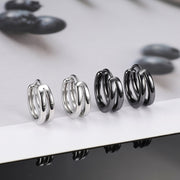 ピアス 両耳用 フープピアス アクセサリー メンズ 男性 レディース 女性 2連風 シンプル かっこいい おしゃれ ギフト プレゼント 贈り物