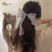 ヘアゴム ヘアアクセサリー レディース 女性用 リボン 髪ゴム 単品 無地 髪飾り 髪留め ポニーテール ヘアアレンジ ふんわり ガーリー 上品 かわいい おしゃれ デイリー お出かけ 普段使い