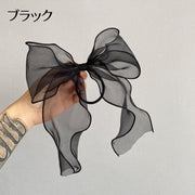 ヘアゴム ヘアアクセサリー レディース 女性用 リボン 髪ゴム 単品 無地 髪飾り 髪留め ポニーテール ヘアアレンジ ふんわり ガーリー 上品 かわいい おしゃれ デイリー お出かけ 普段使い