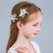 Eコーム かんざし 簪 レディース 女性 ヘアアクセサリー ウェディングアクセサリー ブライダルアクセサリー 花 フラワー リーフ 葉っぱ ゴールドカラー シルバーカラー かわいい キュート 華やか フェミニン ガーリー 結婚式 盛装 コスプレ衣装