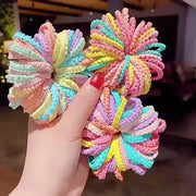 ヘアゴム 髪ゴム 50本セット キッズ 子ども 子供 女の子 ヘアアクセサリー ファッション雑貨 フリル 無地 カラフル レインボー レッド ピンク ブラック ブルー ポップ カジュアル ガーリー 華やか 可愛い キュート おしゃれ
