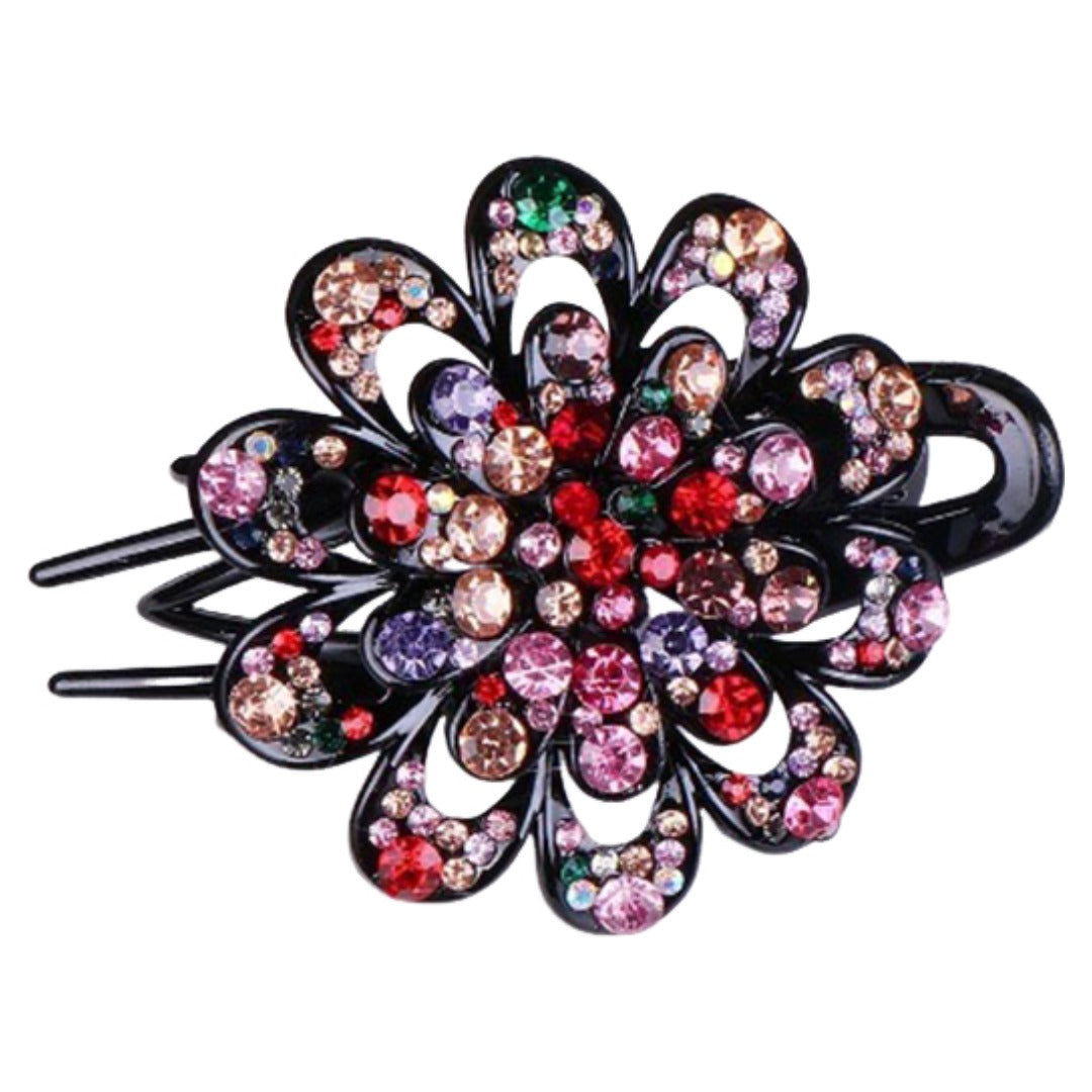 ヘアクリップ サイドバンスクリップ レディース ヘアアクセサリー フラワー 花 ミックス バリエーション画像