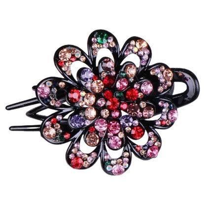 ヘアクリップ サイドバンスクリップ レディース ヘアアクセサリー フラワー 花 ミックス バリエーション画像