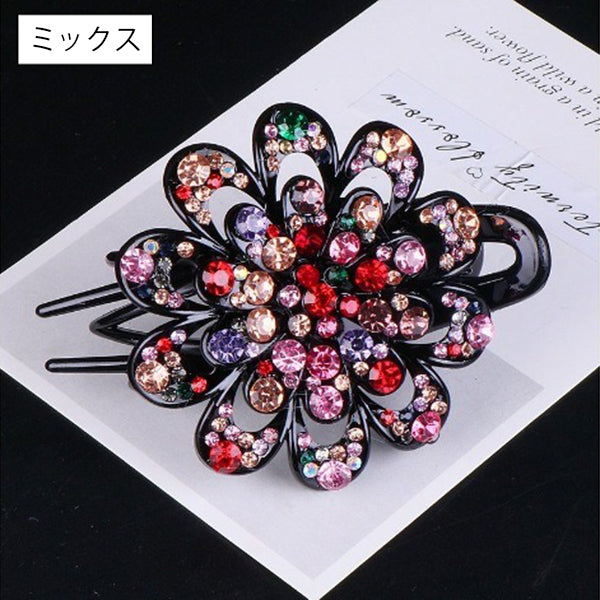 ヘアクリップ サイドバンスクリップ レディース ヘアアクセサリー フラワー 花 商品画像5
