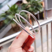 ブレスレット 三連 3連 腕輪 アクセサリー レディース 女性 婦人 シルバーカラー シンプル 細め 華奢