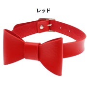 チョーカー 首飾り レディース 女性用 アクセサリー リボン ベルト サイズ調節可能 レザー調 フェイクレザー 可愛い おしゃれ
