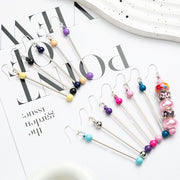 ピアスパーツ ピアス用金具 フック付き バーピアス ビーズ ボール 通すだけ ハンドメイド DIY 手芸 アクセサリー