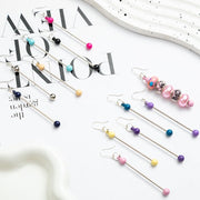 ピアスパーツ ピアス用金具 フック付き バーピアス ビーズ ボール 通すだけ ハンドメイド DIY 手芸 アクセサリー