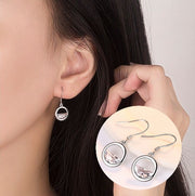 ピアス レディース アクセサリー フックピアス 女性用 揺れる ビジュー ラウンド 丸 リング 小ぶり シンプル 上品 ギフト プレゼント