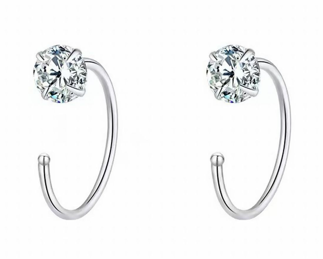 ピアス ハーフフープピアス 両耳用 レディース 女性 アクセサリー - バリエーション画像