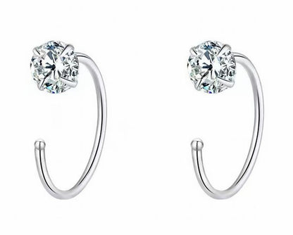ピアス ハーフフープピアス 両耳用 レディース 女性 アクセサリー - バリエーション画像
