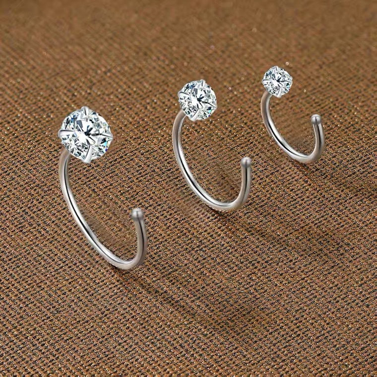 ピアス ハーフフープピアス 両耳用 レディース 女性 アクセサリー 商品画像3