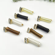 コイルポニー レディース ヘアアクセサリー スパイラルポニー ヘアワイヤー ラインストーン キラキラ ポニーテール スパイラルフック ポニーフック スパイラル ぐるぐる かわいい おしゃれ きれいめ ヘアアレンジ まとめ髪 黒 黄 白 茶色 銀色