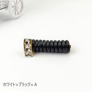コイルポニー レディース ヘアアクセサリー スパイラルポニー ヘアワイヤー ラインストーン キラキラ ポニーテール スパイラルフック ポニーフック スパイラル ぐるぐる かわいい おしゃれ きれいめ ヘアアレンジ まとめ髪 黒 黄 白 茶色 銀色