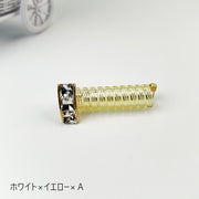 コイルポニー レディース ヘアアクセサリー スパイラルポニー ヘアワイヤー ラインストーン キラキラ ポニーテール スパイラルフック ポニーフック スパイラル ぐるぐる かわいい おしゃれ きれいめ ヘアアレンジ まとめ髪 黒 黄 白 茶色 銀色