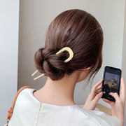 かんざし 簪 U字型 ヘアアクセサリー レディース 女性用 単品 無地 ゴールドカラー シルバーカラー 髪飾り 髪留め まとめ髪 お団子 ヘアアレンジ かわいい おしゃれ 上品 デイリー お出かけ 普段使い プレゼント ギフト ファッション小物 金色 銀色