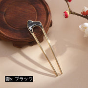 かんざし Uピン U字コーム シェル調 ヘアアクセサリー 髪留め 髪飾り まとめ髪 マーブル おしゃれ 上品 エレガント かわいい 華やか 和装 結婚式 卒業式 フォーマル 入学式 成人式 浴衣