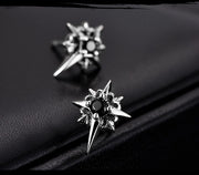 ピアス スタッドピアス 片耳用 1個売り 耳飾り メンズ 男性 アクセサリー ラインストーン 星 スター きらきら レトロ かっこいい カジュアル ギフト プレゼント 贈り物 単色 ファッション小物 お出かけ 白 黒