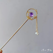 かんざし 簪 一本挿し ヘアアクセサリー キッズ ジュニア 女の子 髪飾り 髪留め ヘアスティック ヘアピン ラインストーン フェイクパール 揺れる ゆらゆら ダンス 衣裳 ステージ 発表会 和装小物 七五三 イベント キラキラ かわいい おしゃれ 上品 きれいめ シンプル 赤 紫 ピンク 青 白
