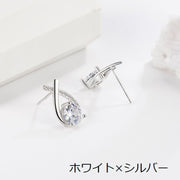 ピアス イヤリング 耳飾り アクセサリー レディース 女性 フェイクストーン キラキラ ドロップモチーフ 華やか ラインストーン おしゃれ お祝い プレゼント ギフト 彼女 パーティ セレモニー