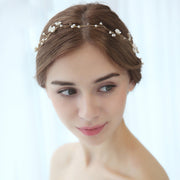ヘッドドレス ヘッドコサージュ ワイヤー ヘアアクセサリー ブライダル 髪飾り フラワーモチーフ 小花 結婚式 パーティ ヘアアレンジ 女性用