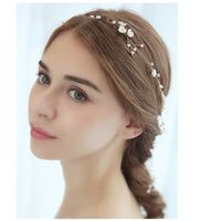 ヘッドドレス ヘッドコサージュ ワイヤー ヘアアクセサリー ブライダル 髪飾り フラワーモチーフ 小花 結婚式 パーティ ヘアアレンジ 女性用