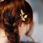 ヘアピン レディース ヘアアクセサリー 髪飾り 髪留め ヘアアレンジ キッズ ジュニア 女の子 ヒトデ リーフ ゴールドカラー シルバーカラー 可愛い おしゃれ 女性 外出 お出掛け 女子 普段使い デイリー 誕生日 プレゼント 贈り物
