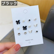 ピアス 12点セット スタッドピアス レディース 女性 アクセサリー 小ぶり リボン 蝶 ハート ラインストーン フェイクパール パール調 シンプル 上品 きれいめ お洒落 おしゃれ かわいい 普段使い デイリー お出かけ 耳飾り ギフト プレゼント 婦人用
